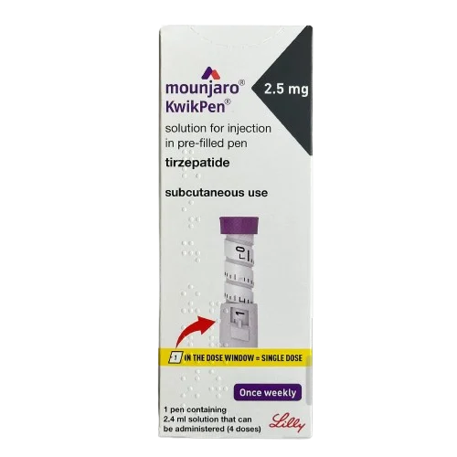 Mounjaro 2.5mg tirzepatide pen front view UK